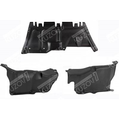 Защита Двигателя Центральная + 2 Боковые (пластик) Florimex для SEAT LEON 1999-2005 - фото