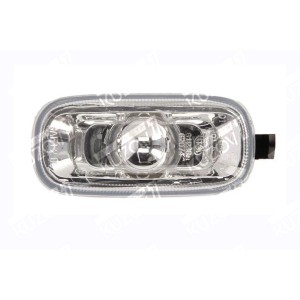 ПОВТОРИТЕЛЬ ПОВОРОТА (ЛЕВЫЙ=ПРАВЫЙ) БЕЛЫЙ, ПРОЗРАЧНОЕ СТЕКЛО, DEPO - фото