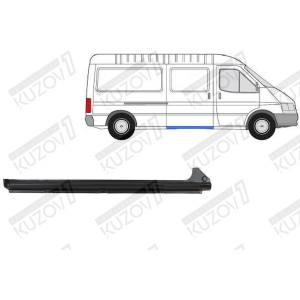 ПОРОГ (ПРАВЫЙ) ПОД БОКОВОЙ СДВИЖНОЙ ДВЕРИ, ОРИГИНАЛ, 1.0 ММ, ДАНИЯ - фото