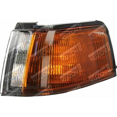 Указатель поворота (левый) Бело-Желтый, DEPO для MAZDA 323S 1989-1991 - фото