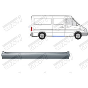 ПОРОГ (ПРАВЫЙ) ПОД БОКОВОЙ СДВИЖНОЙ ДВЕРИ, ОРИГИНАЛ, 1.0 ММ, ДАНИЯ - фото