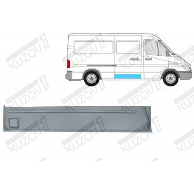 Дверь Боковая Раздвижная, Нижняя Potrykus для Mercedes Sprinter 1995-2000 - фото