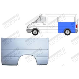 КРЫЛО ЗАДНЕЕ (ЛЕВОЕ) РЕМКОМПЛЕКТ, ДО СТЕКЛА, 135 СМ, ОРИГИНАЛ, 0.8 ММ, ПОЛЬША 