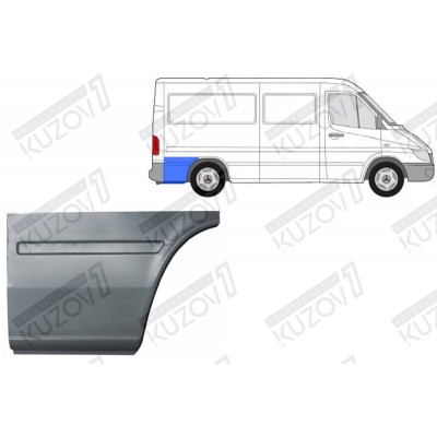 Крыло Заднее (правое) Задняя Часть Klokkerholm для Mercedes Sprinter 2000-2006 - фото