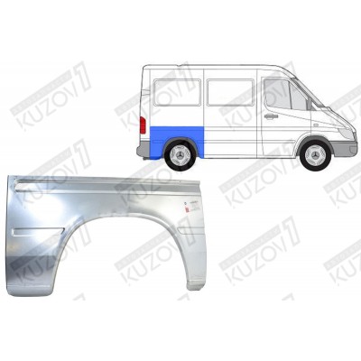 Крыло Заднее (правое) Короткая База, 66 См Potrykus для Mercedes Sprinter 1995-2000 - фото