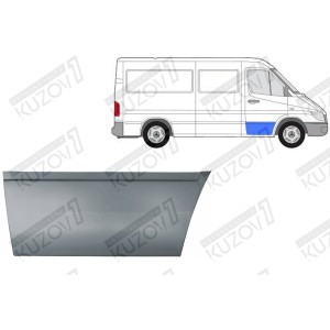 ДВЕРЬ ПЕРЕДНЯЯ (ПРАВАЯ) НИЖНЯЯ НАРУЖНАЯ ЧАСТЬ, 31 СМ, ОРИГИНАЛ, 0.8 ММ, ПОЛЬША - фото