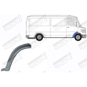 АРКА ПЕРЕДНЯЯ, ЗАДНЯЯ ЧАСТЬ, ПОД ДВЕРЬ (ПРАВАЯ) ОРИГИНАЛ, 0.8 ММ, ПОЛЬША - фото