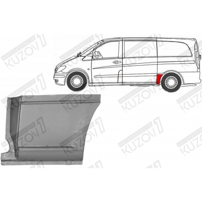 Крыло Заднее (левое) Передняя Часть Длинная / Maxi POTRYKUS для Mercedes VIANO 2003-2010 - фото