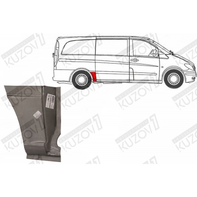 Крыло Заднее (правое) Передняя Часть POTRYKUS для Mercedes VITO 2003-2010 - фото