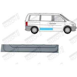 ДВЕРЬ БОКОВАЯ РАЗДВИЖНАЯ, НИЖНЯЯ ВНУТРЕННЯЯ ЧАСТЬ, 17 СМ, ОРИГИНАЛ, 0.8 ММ, ПОЛЬША - фото