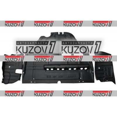 Защита Двигателя Центральная + 2 Боковые (пластик) Florimex для Nissan PRIMASTAR 2001-2006 - фото