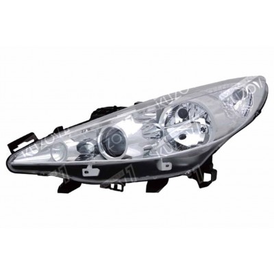 Передняя фара (левая) TYC для PEUGEOT 207 2006-2009 - фото