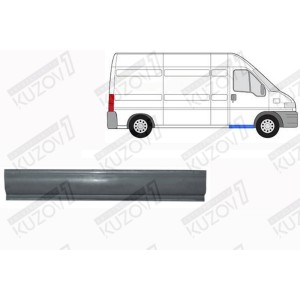 ПОРОГ (ПРАВЫЙ) ПОД ПЕРЕДНЮЮ ДВЕРЬ, ОРИГИНАЛ, 0.8 ММ, ПОЛЬША - фото