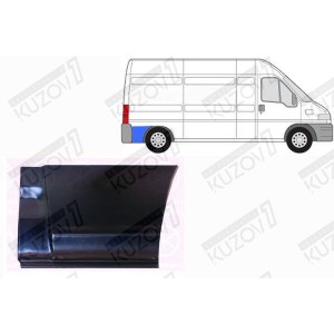 КРЫЛО ЗАДНЕЕ (ПРАВОЕ) ЗАДНЯЯ ЧАСТЬ (ЗА КОЛЕСОМ), РЕМКОМПЛЕКТ, ОРИГИНАЛ, 1.0 ММ, ДАНИЯ