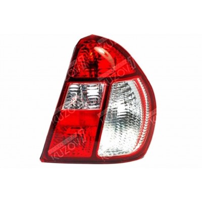 Задний фонарь (правый) Красно-Белый, DEPO для RENAULT CLIO 2001-2005 - фото