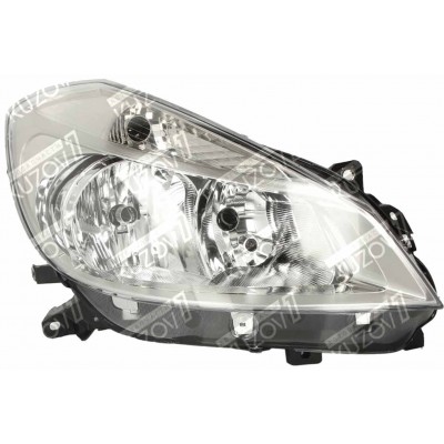 Передняя фара (правая) Хром, Без Моторчика, DEPO для RENAULT CLIO 2005-2009 - фото