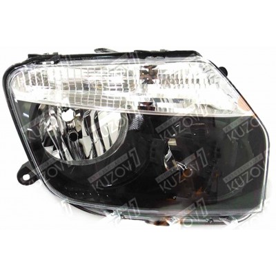 Передняя фара (правая) Темная, DEPO для RENAULT DUSTER 2011-2015 - фото