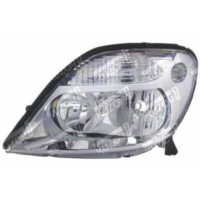Передняя фара (левая) Хром, DEPO для RENAULT SCENIC 1999-2003 - фото