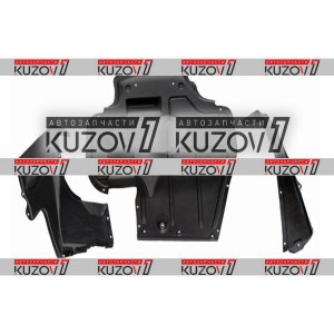 ЗАЩИТА ДВИГАТЕЛЯ ЦЕНТРАЛЬНАЯ + 2 БОКОВЫЕ (ПЛАСТИК) FLORIMEX - фото