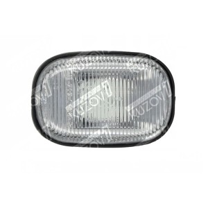 ПОВТОРИТЕЛЬ ПОВОРОТА (ЛЕВЫЙ=ПРАВЫЙ) БЕЛЫЙ, РИФЛЕНОЕ СТЕКЛО, DEPO - фото