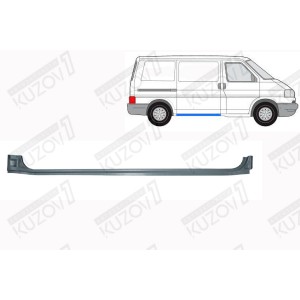 ПОРОГ (ПРАВЫЙ) ПОД БОКОВОЙ СДВИЖНОЙ ДВЕРИ, НАРУЖНЫЙ, ОРИГИНАЛ, 0.8 ММ, ПОЛЬША - фото