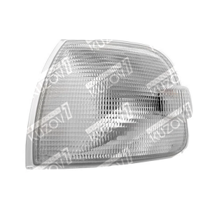 УКАЗАТЕЛЬ ПОВОРОТА (ЛЕВЫЙ) БЕЛЫЙ, РИФЛЕНЫЙ (КОСЫЕ ФАРЫ), DEPO - фото